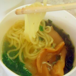 レンジで簡単　メンマラーメン